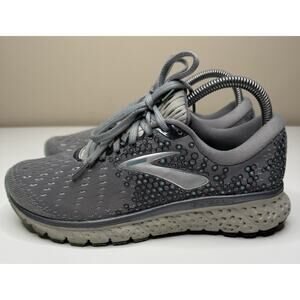Brooks Glycerin 17 Running Shoe Womens 8.5 Grey Mesh Low Lace Up 1202831B070 Gym